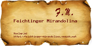 Feichtinger Mirandolina névjegykártya